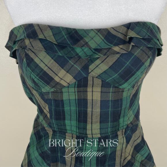 Rare Plaid Tartan Corset Top ASO Elena Gilbert The Vampire Diaries Y2K TVD - Picture 8 of 10